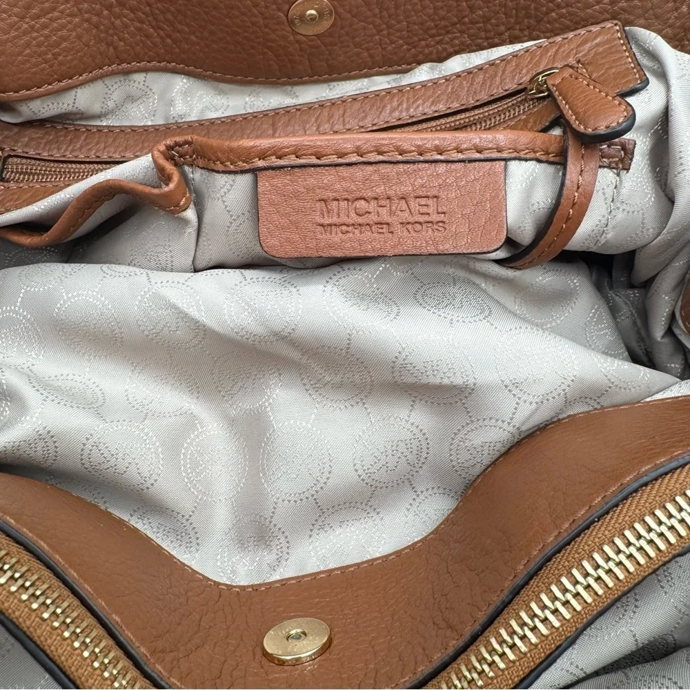 Michael Kors Bedford Tan Leather Satchel | Very Good Condition